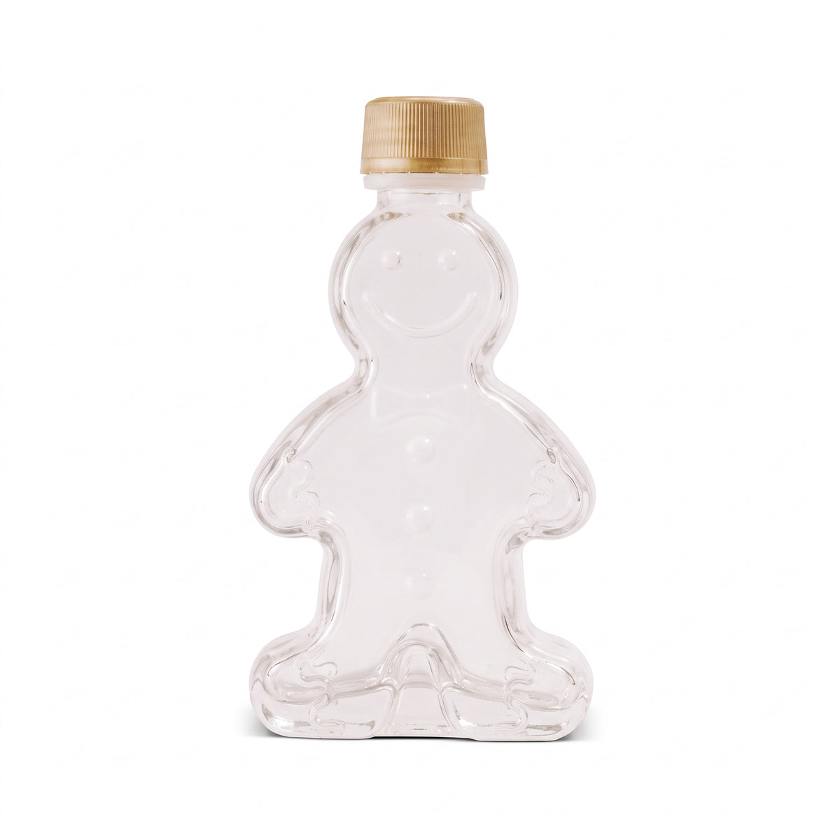Empty Gingerbread Man Glass 3.4 oz. Bottle (Case of 24)