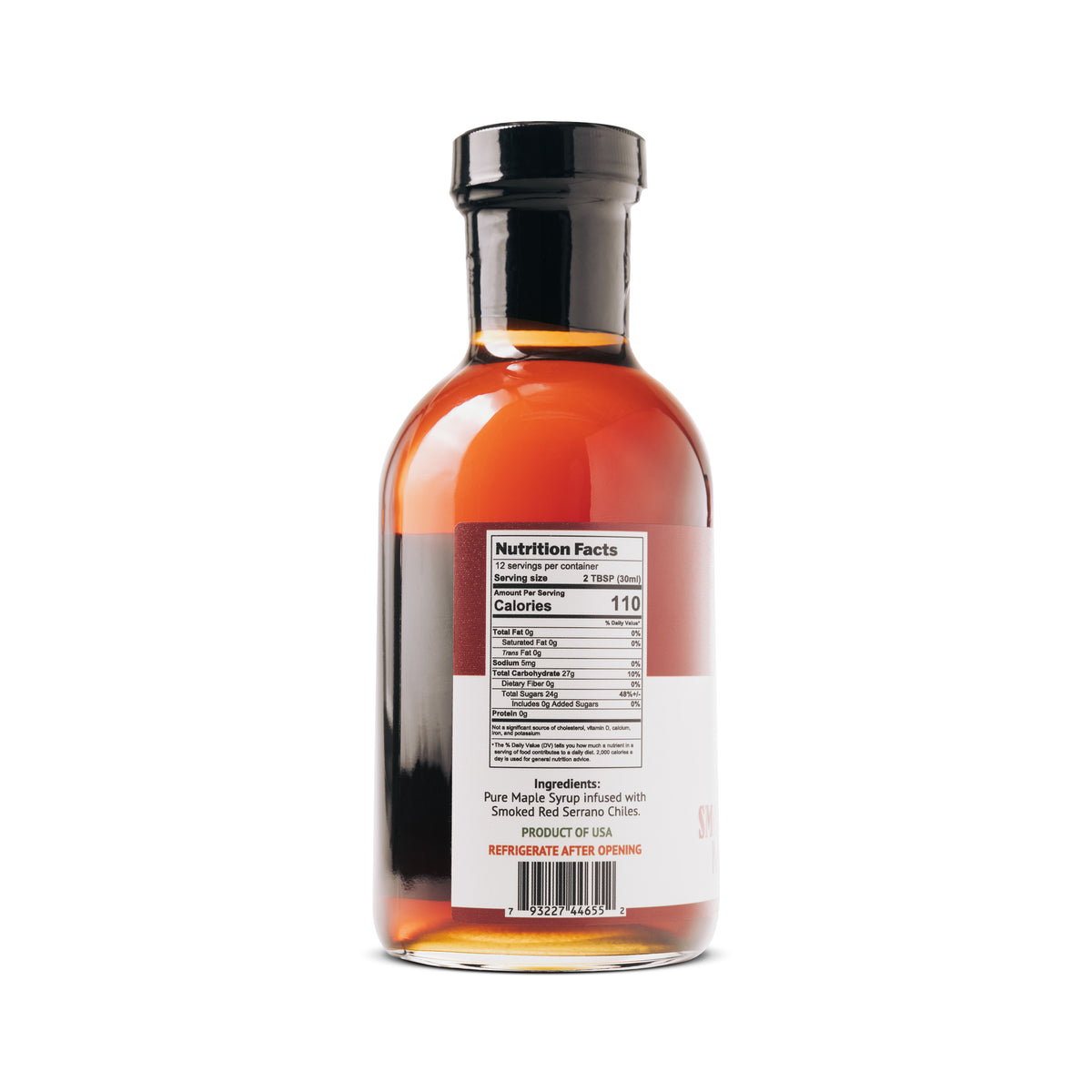 Smoked Chile Infused Maple Syrup 12 oz