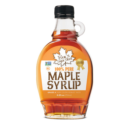 Ben's 8.45 oz Glass Flask Pure Maple Syrup