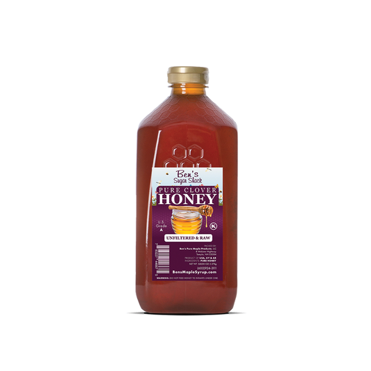 Clover Honey - Raw and Unfiltered - 5 lb (Plastic Jug)