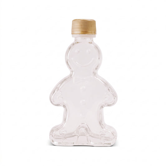 Empty Gingerbread Man Glass 3.4 oz. Bottle (Case of 24)