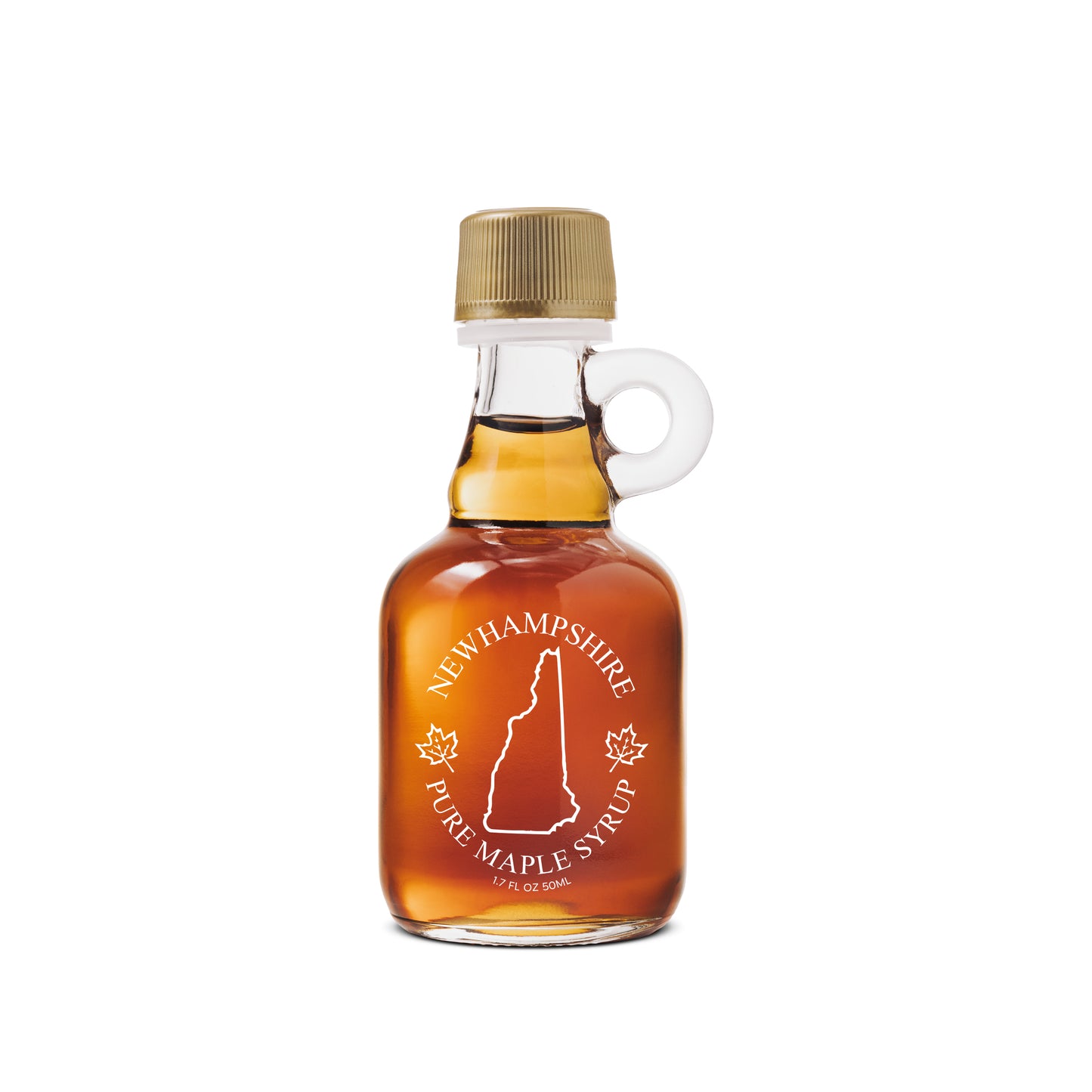 1.7 oz. New Hampshire Glass Nip Bottle Pure Maple Syrup