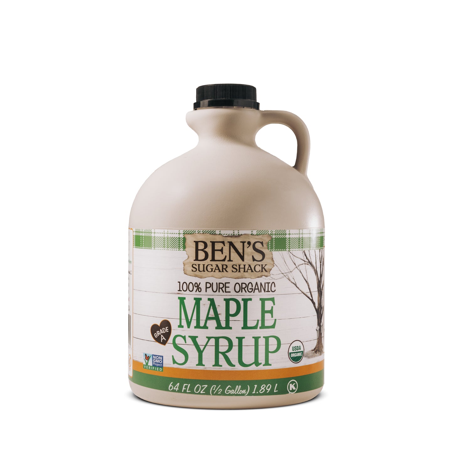 Ben's Organic Maple Syrup Plastic Jugs (All Sizes)
