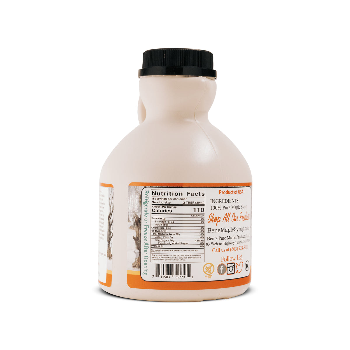 Ben's Pure Maple Syrup Plastic Jugs (All Sizes)