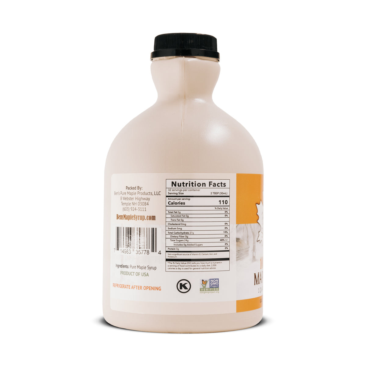 Ben's Pure Maple Syrup Plastic Jugs (All Sizes)