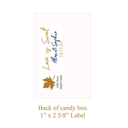 Pure Maple Candy Hearts Trio Favors - 3 pieces - 1.5oz (*Min order 50 Units)